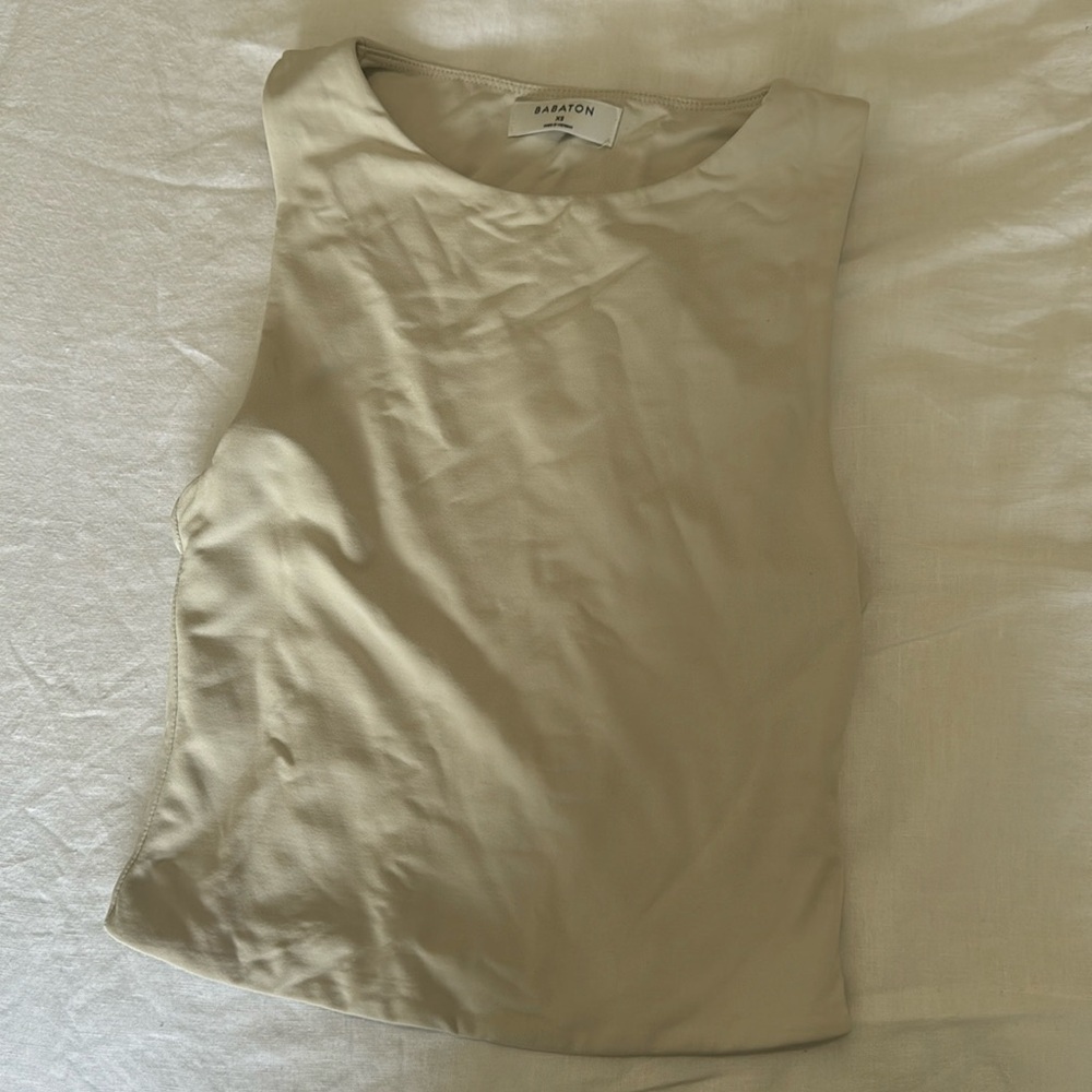 Aritzia Babaton Cropped Off White Tank